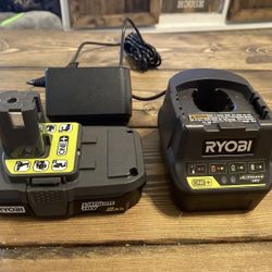 RYOBI ONE+ 18V LITHIUM ION P190 BATTERY AND P118 CHARGER COMBO 2 Ah Battery 🔥