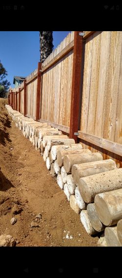 (500+) CONCRETE CYLINDER BLOCKS CINDER SOLID WALL/RETAINING/STACK BLOCK/BACKYARD HARD SCAPE FOUNDATION PLANTER BOX WALKWAY ART DECO CUSTOM STRONG