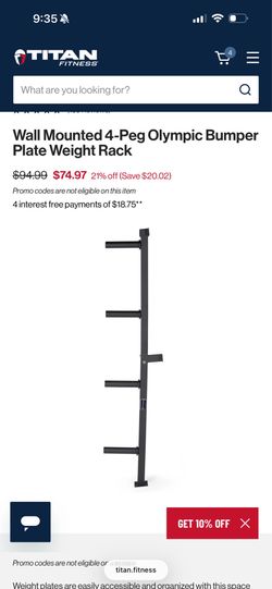 Weight Plate Wall Storage-4 Post