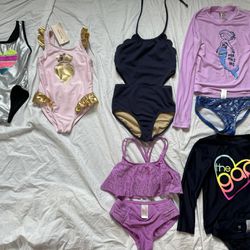 Girls 4T, 5T And 6 Bathing Suits And Beach/ Pool Shoes . Please Read Description