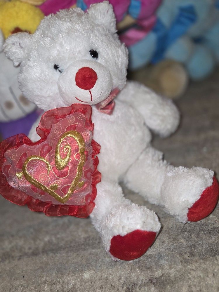 White Love Teddy Bear