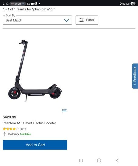 PHANTOM A10 ELECTRIC SCOOTER COSTCO $429 REFURBISHED 