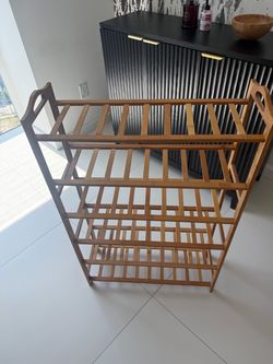 Bamboo shoe rack