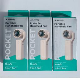 3pak Turbo Fan Aecooly Ultra-Pocket 5 Gear Portable Handheld