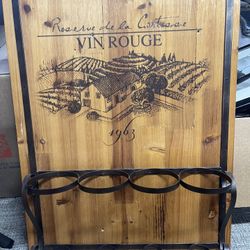 Wood Wine Holder Decoration