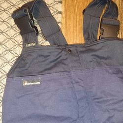 Workrite FR navy blue insulated bib overalls flame resistant