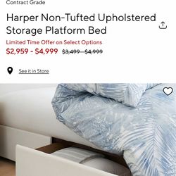 Pottery Barn king size storage that