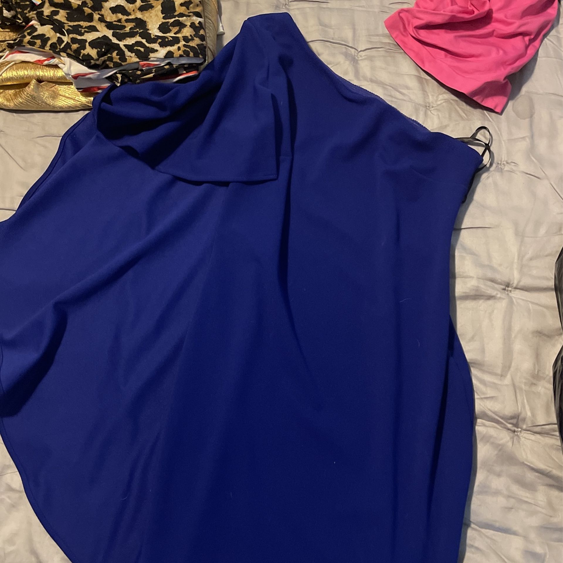 Off The Shoulder Royal Blue Dress