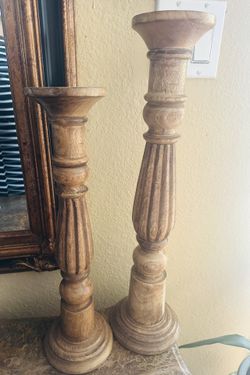 Wooden Candle Holders 