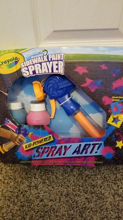 Sidewalk paint sprayer. Crayola