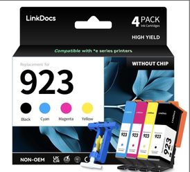 LinkDocs 923 Ink Cartridges Combo Pack Compatible Replacement For HP 923 Ink Cartridges 923XL Work With OfficeJet Pro 8130 8135e 8138e 8139e OfficeJet