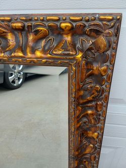 Gold Ornate Carved Wall Mirror