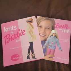 Two Barbie Clothes Knitting Books