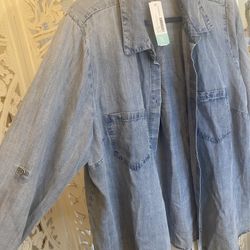 Plus Size Denim Tops 