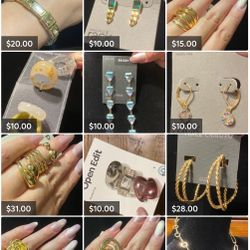 Jewelry Earrings Necklaces Rings Anklets