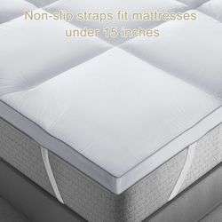 Full XL BedStory Mattress Topper,Down Alternative Soft Fiber Breathable Hotel Quality.King,Full,Twin
