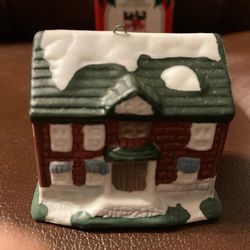 Vintage 1993 Kwik Fill Holiday Ornament "The Country Cottage "The Town village Christmas decoration