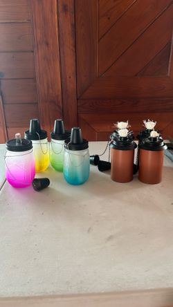Tiki torches table side and stand up