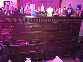 Dresser, Mirror, and Nightstand