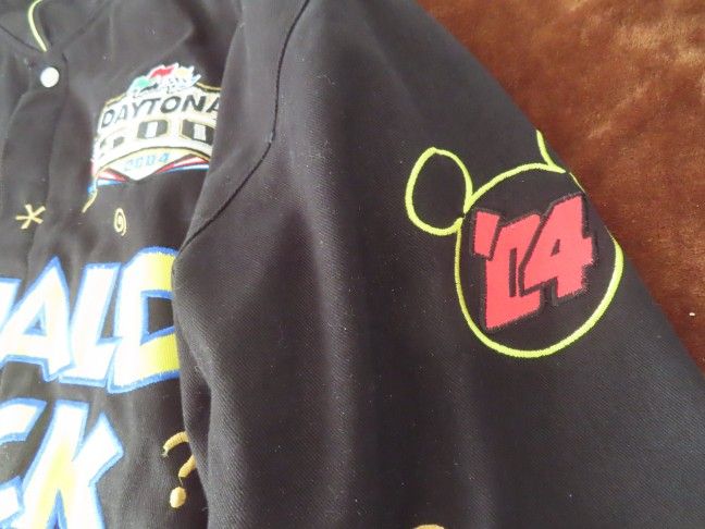Vintage JH Designs Black 2004 Daytona 500 Disney donald duck