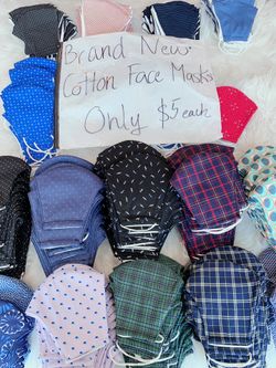 Brand new cotton masks reuse and washable