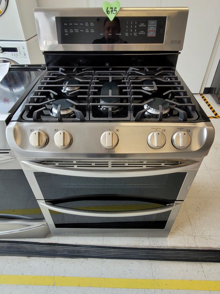 LG Double Oven Gas Stove Used In Good Condition With 90days Warranty 