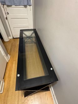 2 tier glass T.V. stand