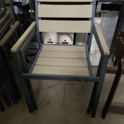 Used (10) Patio Chairs With Arms 