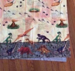 Dinosaur Print plastic table cloth 54x108