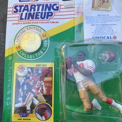 Jerry Rice Action Figure and Pin