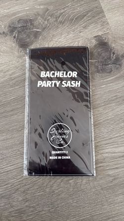 Bachelor party sash $5
