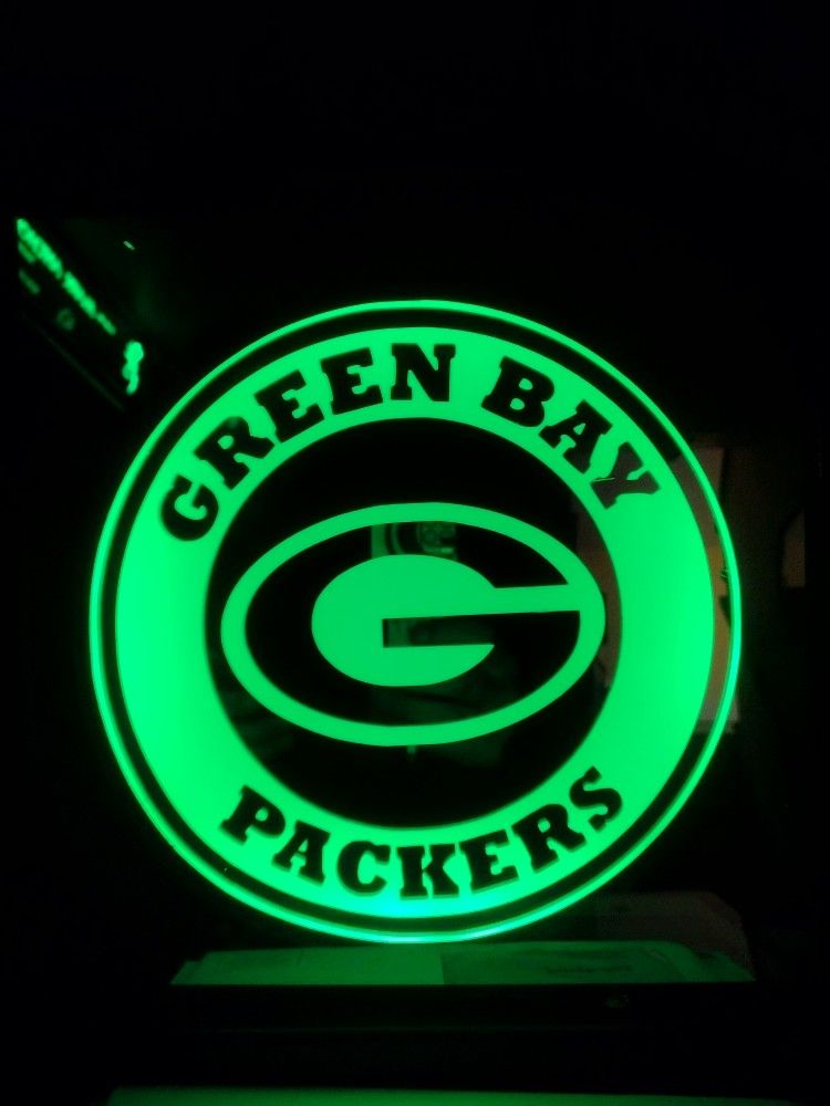 Green Bay Packers Etched Lighted Mirror