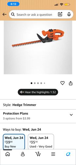 Black and Decker hedge trimmer