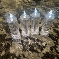 Crystal Led Glow Candle Lights - 4  