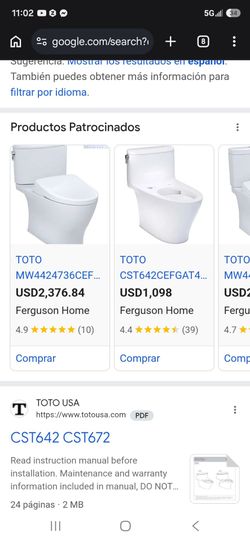 Toto Toilet New