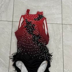 DANCE LEOTARD WITH FRINGE IN THE BACK 