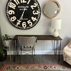 Raw Real Wood Table Desk Console Handmade Farmhouse 56x17x29