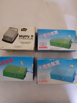 New Mighty ll Aquarium Air Pump + 3 battery air pumps
