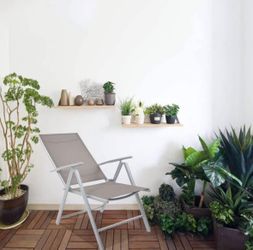 Set of 2 Patio Folding Sling Back Chair Aluminum Adjustable Reclining