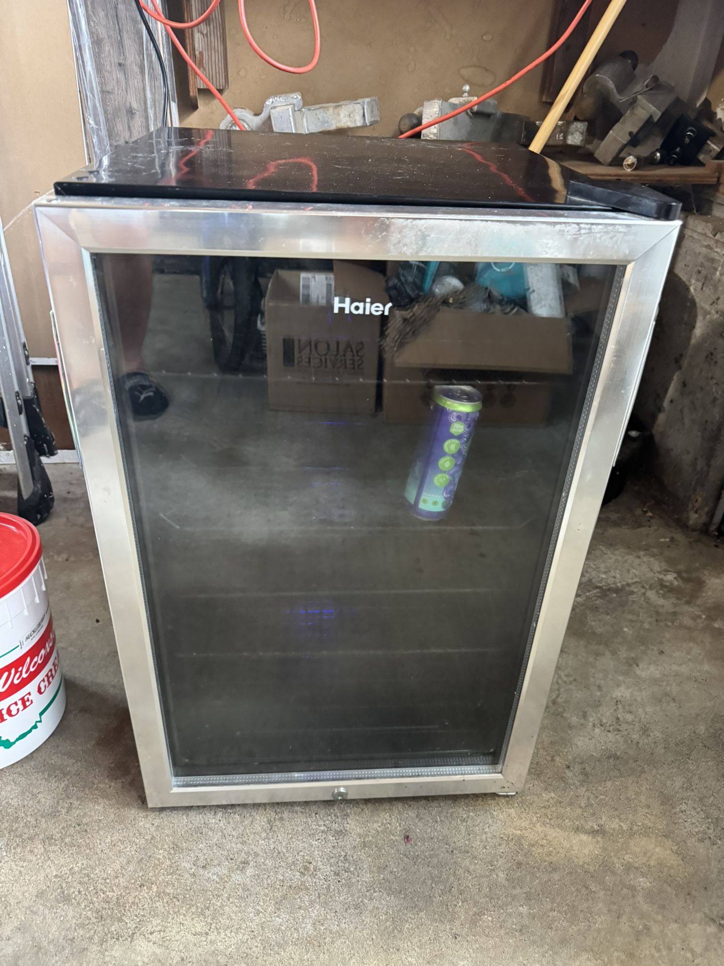 Haier 21inch Beverage Cooler Glass Door Stainless