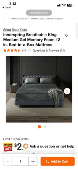 King Gel Memory Foam Mattress