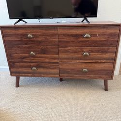 Mid-Century Modern 6-Drawer Dresser