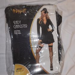 Spirit Halloween “Lady Gangster” Costume Size Small INCOMPLETE SET