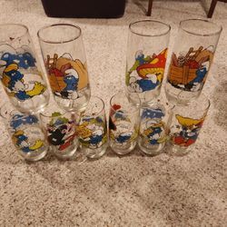 Vintage Smurf Glasses