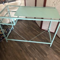 Glass desk for home office / school W Table Matt