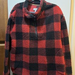 Buffalo Print Ugg Brand  Sweater Holidays Attire Red And Black Warm Pull Over 