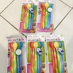 NEW! Munchkin Soft Tip™ Baby Spoons, BPA Free, 5 Packs 30 spoons