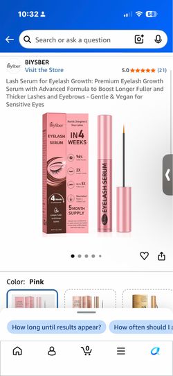 Lash Serum for Eyelash Growth: Premium Eyelash Growth Serum with Advanced Formula to Boost Longer Fuller and Thicker Lashes and Eyebrows - Gentle & Ve