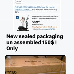 Elliptical Machine, Elliptical Exercise Machine for Home with Hyper-Quiet Magnetic Driving System, Compact Elliptical with 12IN Stride & LCD Monitor, 