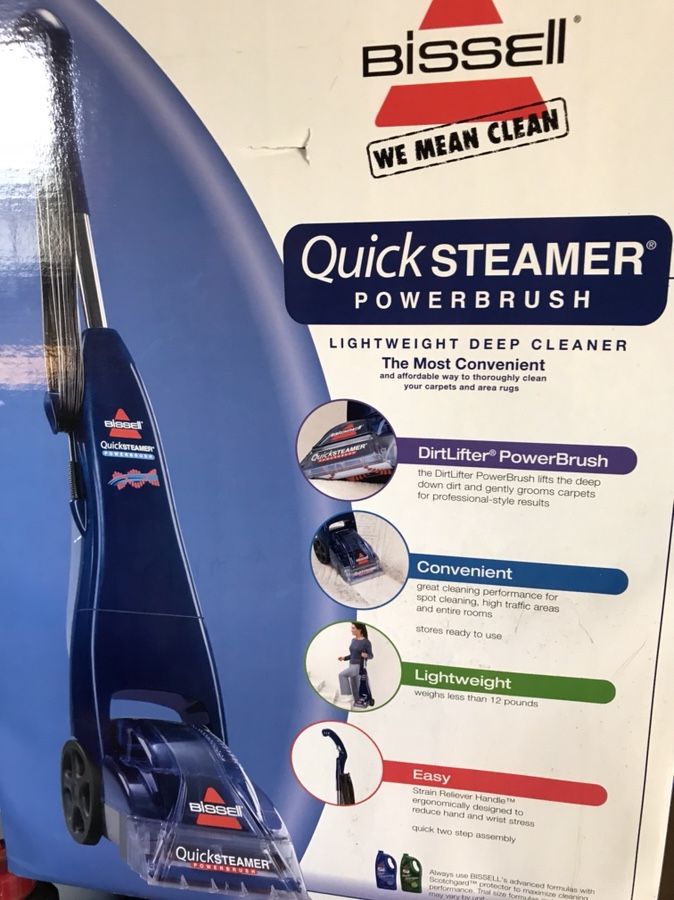 SEALED, NEW IN BOX BISSELL QUICK STEAMER POWERBRUSH RUG CLEANER